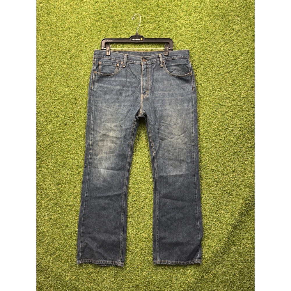 Levis 527 Jeans Mens 36x30 Blue Slim Fit Bootcut Dark Wash Denim Western Y2K 90s